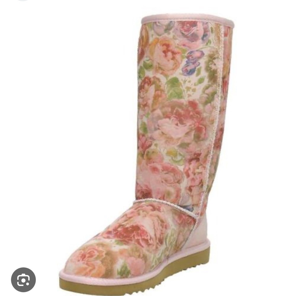 Pink floral Ugg boots